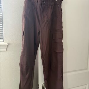 Prana Zion Stretch Brown Cargo Pants with Utility Design